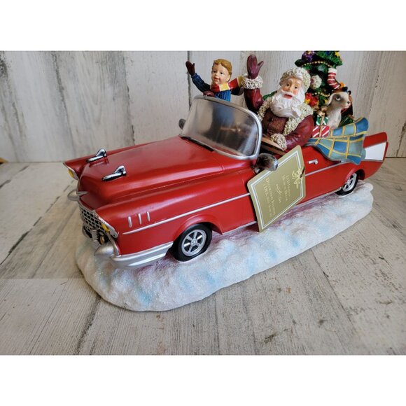 Ridgefield home Santa Claus red car light up music toy tree kid figure - Picture 3 of 11